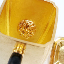 Load image into Gallery viewer, 24 K Gold Plated Pure Silver Teapot Bamboo Rock 180 ml