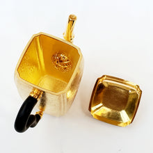 Load image into Gallery viewer, 24 K Gold Plated Pure Silver Teapot Bamboo Rock 180 ml