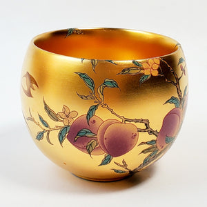Gold 24k Lined Peaches Teacup