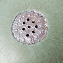 Load image into Gallery viewer, Tea Boat Tray Green Lotus Flower Ceramic