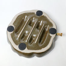 Load image into Gallery viewer, Tea Boat Tray Green Lotus Flower Ceramic