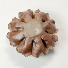 Load image into Gallery viewer, Celadon Porcelain Incense Burner - Peony Flower Blue Brown Large