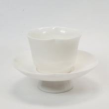 Load image into Gallery viewer, Teacup Saucer Set - White Jade Like Porcelain