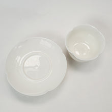 Load image into Gallery viewer, Teacup Saucer Set - White Jade Like Porcelain