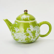 Load image into Gallery viewer, Teapot - Green Enamel Porcelain 170 ml