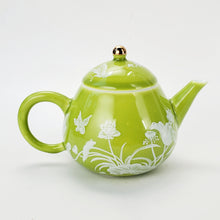 Load image into Gallery viewer, Teapot - Green Enamel Porcelain 170 ml