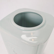 Load image into Gallery viewer, Tea Jar - Rectangular Shape Light Blue Celadon Prunus Flower