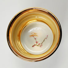 Load image into Gallery viewer, Teacup - Gold 24k Lined Cranes