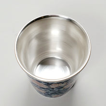 Load image into Gallery viewer, Teacup - Silver Lined Blue and Red Hundred Flowers 120 ml