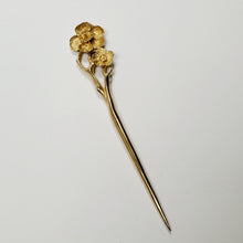 Load image into Gallery viewer, Tea Pick Scraper Tool Brass Prunus Flowers Design