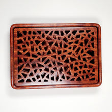 Load image into Gallery viewer, Tea Boat Tray Rectangular Huang Hua Li Hardwood Small
