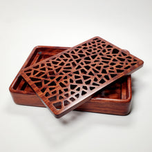 Load image into Gallery viewer, Tea Boat Tray Rectangular Huang Hua Li Hardwood Small
