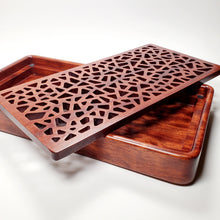 Load image into Gallery viewer, Tea Boat Tray Rectangular Huang Hua Li Hardwood Large