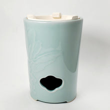 Load image into Gallery viewer, Stove - Porcelain Celadon Sky Blue Glaze Garden Theme