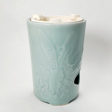 Load image into Gallery viewer, Stove - Porcelain Celadon Sky Blue Glaze Garden Theme