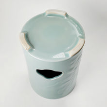 Load image into Gallery viewer, Stove - Porcelain Celadon Sky Blue Glaze Garden Theme