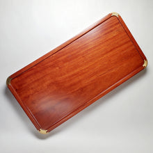 Load image into Gallery viewer, Tea Boat Tray Rectangular Marble Huang Hua Li Hardwood