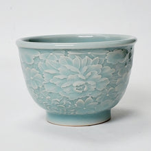 Load image into Gallery viewer, Teacup Porcelain- Long Quan Kiln Celadon Hundred Flowers 100 ml