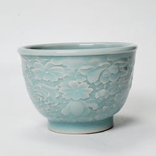 Load image into Gallery viewer, Teacup Porcelain- Long Quan Kiln Celadon Hundred Flowers 100 ml