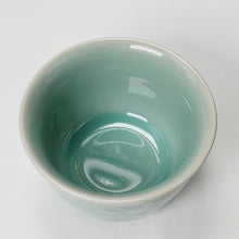 Load image into Gallery viewer, Teacup Porcelain- Long Quan Kiln Celadon Mountain Theme 65 ml
