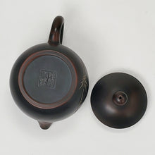 Load image into Gallery viewer, Ni Xing Brown Clay Teapot Long Dan Bamboo 130 ml