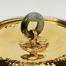 Load image into Gallery viewer, Gold Plated Pure Silver Tea Water Kettle - Bamboo 700 ml