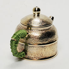 Load image into Gallery viewer, 24 K Gold Plated Pure Silver Teapot - De Zhong 70 ml
