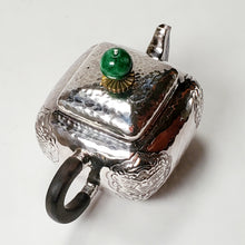Load image into Gallery viewer, Teapot Pure Silver Ancient Motif 200 ml