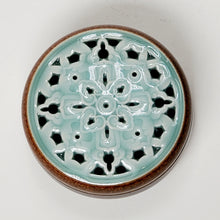 Load image into Gallery viewer, Incense Burner Two Tone Brown Celadon Porcelain Box