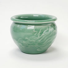 Load image into Gallery viewer, Teacup Porcelain - Green Celadon Dragon Hand Carved 130 ml
