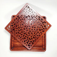 Load image into Gallery viewer, Tea Boat Tray Rectangular Huang Hua Li Hardwood Squre