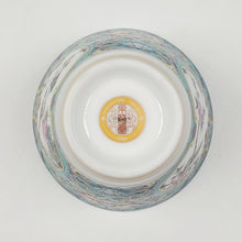 Load image into Gallery viewer, Teacup - Silver Lined Turquoise Enamel Flowers and Birds 65 ml