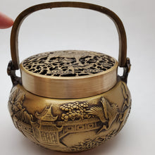 Load image into Gallery viewer, Incense Burner - Pine and Crane Copper