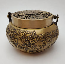 Load image into Gallery viewer, Incense Burner - Pine and Crane Copper