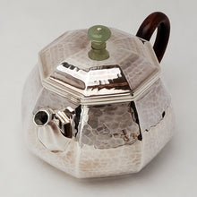 Load image into Gallery viewer, Hand Stamped Pure Silver Octagon Teapot 145 ml