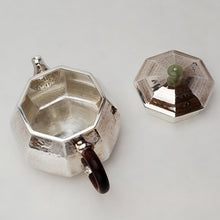 Load image into Gallery viewer, Hand Stamped Pure Silver Octagon Teapot 145 ml