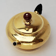 Load image into Gallery viewer, 24 K Gold Plated Pure Silver Teapot - Bian Deng (Short Lantern) 120 ml