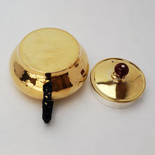 Load image into Gallery viewer, 24 K Gold Plated Pure Silver Teapot - Bian Deng (Short Lantern) 120 ml