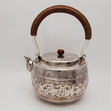 Load image into Gallery viewer, Pure Silver Tea-Water Kettle - Tao Tie 1000 ml
