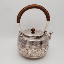 Load image into Gallery viewer, Pure Silver Tea-Water Kettle - Tao Tie 1000 ml