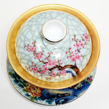 Load image into Gallery viewer, Gaiwan -  Pure Gold Lined Flowers Porcelain 180 ml

