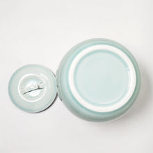 Load image into Gallery viewer, Banana Leaf Garden Window Light Celadon Tea Jar lg