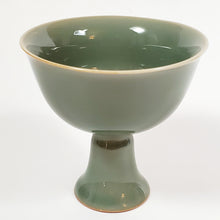 Load image into Gallery viewer, Tall Stem Green Glaze Orchid Porcelain Teacup 80 ml