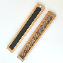 Load image into Gallery viewer, Bamboo Incense Stick Burner Box Swastika