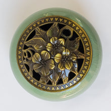 Load image into Gallery viewer, Green Ceramic Coil Incense Burner