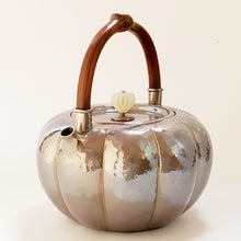 Load image into Gallery viewer, Pure Silver Tea-Water Kettle - Pumpkin 800 ml