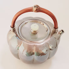 Load image into Gallery viewer, Pure Silver Tea-Water Kettle - Pumpkin 800 ml