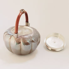 Load image into Gallery viewer, Pure Silver Tea-Water Kettle - Pumpkin 800 ml