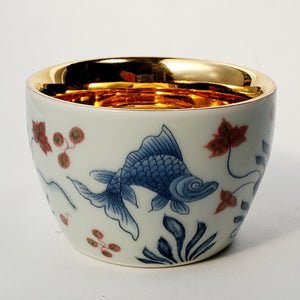Teacup - Gold 24k Lined Qing Lian