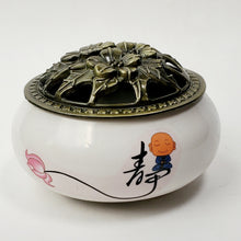 Load image into Gallery viewer, White Zen Ceramic Coil Incense Burner